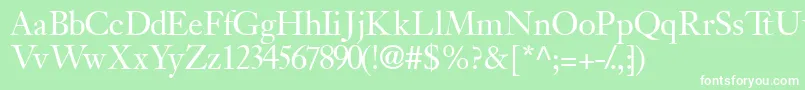 Jansonssk Font – White Fonts on Green Background