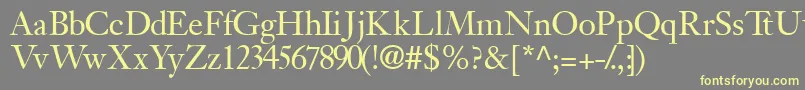 Jansonssk Font – Yellow Fonts on Gray Background