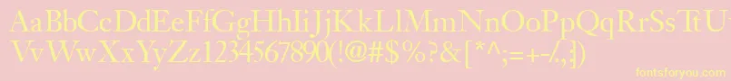 Jansonssk Font – Yellow Fonts on Pink Background