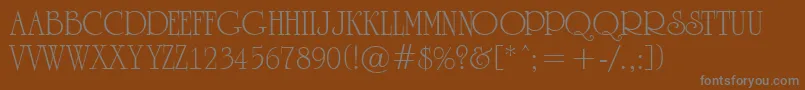 Шрифт ARomanustitul – серые шрифты на коричневом фоне