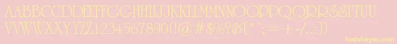 ARomanustitul Font – Yellow Fonts on Pink Background