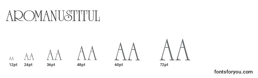 ARomanustitul Font Sizes