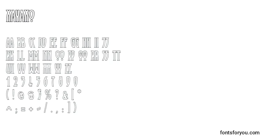 XayaxO-fontti – aakkoset, numerot, erikoismerkit