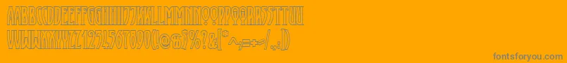 XayaxO-Schriftart – Graue Schriften auf orangefarbenem Hintergrund