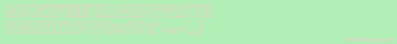 XayaxO Font – Pink Fonts on Green Background