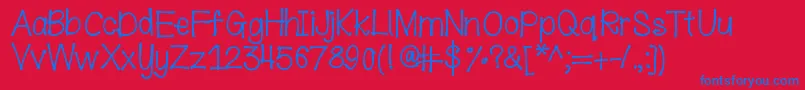 Frozenberries Font – Blue Fonts on Red Background