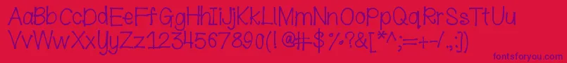 Frozenberries Font – Purple Fonts on Red Background