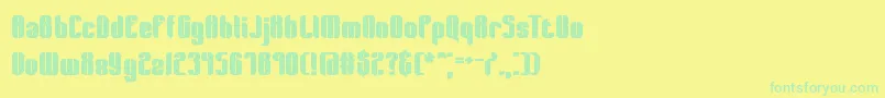 Wagerlos Font – Green Fonts on Yellow Background