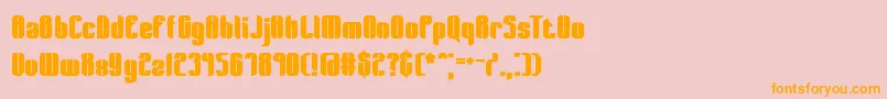 Wagerlos Font – Orange Fonts on Pink Background