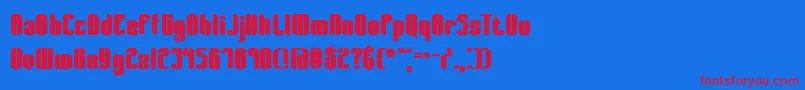 Wagerlos Font – Red Fonts on Blue Background
