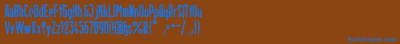 フォントBerlinEmailBold – 茶色の背景に青い文字