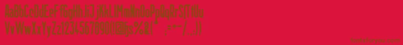 Czcionka BerlinEmailBold – brązowe czcionki na czerwonym tle