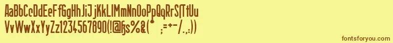 Шрифт BerlinEmailBold – коричневые шрифты на жёлтом фоне