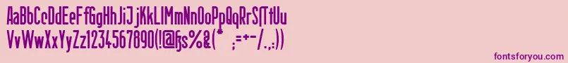 フォントBerlinEmailBold – ピンクの背景に紫のフォント