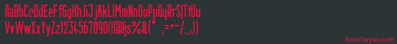 BerlinEmailBold Font – Red Fonts on Black Background