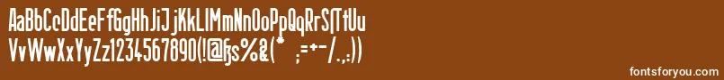 フォントBerlinEmailBold – 茶色の背景に白い文字