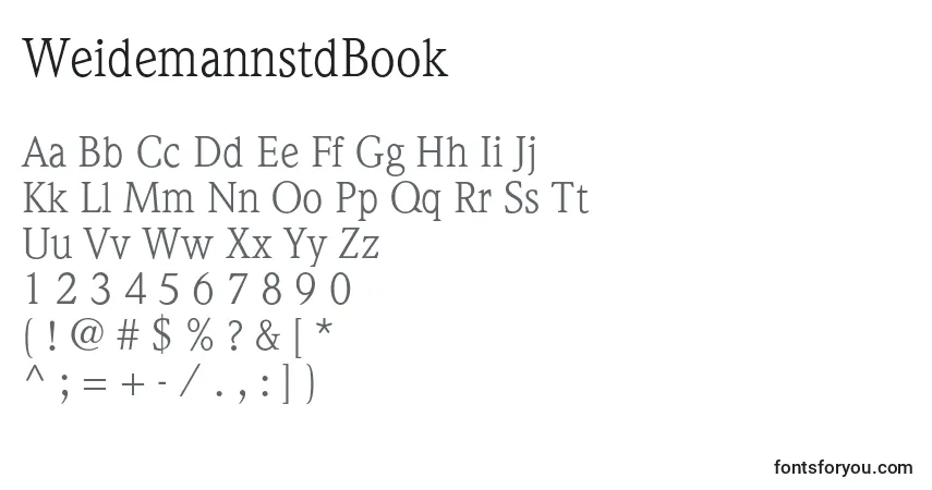 A fonte WeidemannstdBook – alfabeto, números, caracteres especiais