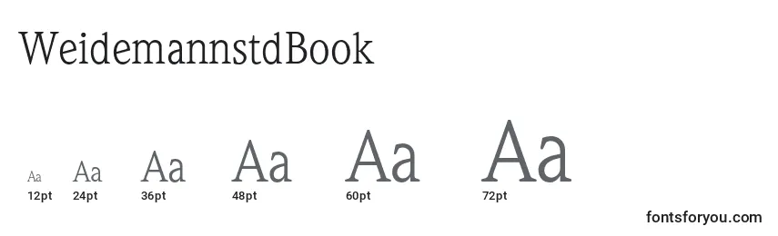Размеры шрифта WeidemannstdBook