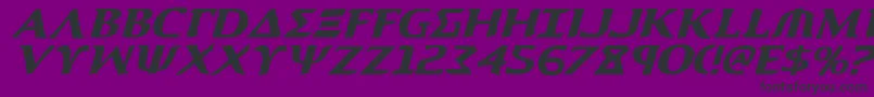 AegisItalic Font – Black Fonts on Purple Background