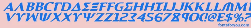AegisItalic Font – Blue Fonts on Pink Background