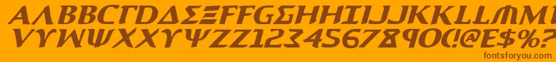 AegisItalic Font – Brown Fonts on Orange Background
