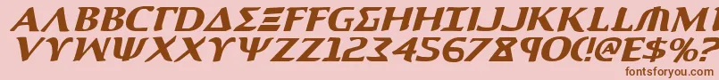 Saiba mais sobre a fonte AegisItalic Fonte AegisItalic – fontes marrons em um fundo rosa