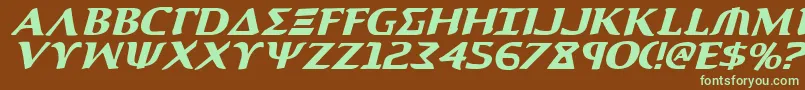 AegisItalic Font – Green Fonts on Brown Background