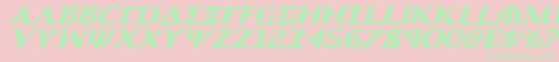AegisItalic Font – Green Fonts on Pink Background