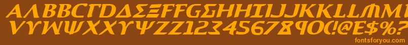 AegisItalic Font – Orange Fonts on Brown Background