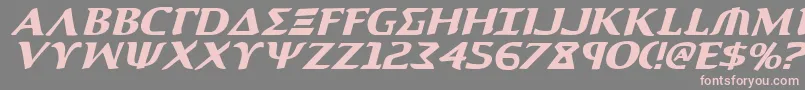 AegisItalic Font – Pink Fonts on Gray Background