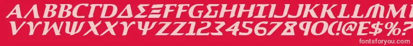 AegisItalic Font – Pink Fonts on Red Background