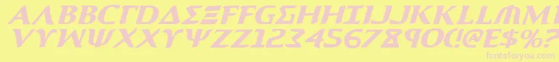 AegisItalic Font – Pink Fonts on Yellow Background