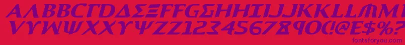 AegisItalic Font – Purple Fonts on Red Background