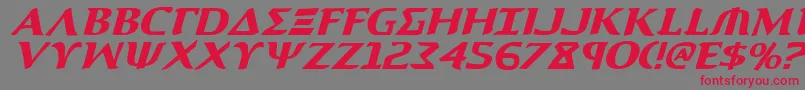 AegisItalic Font – Red Fonts on Gray Background