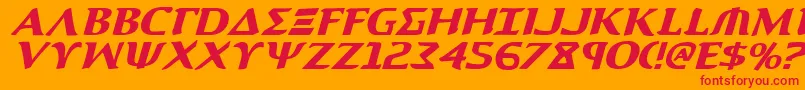 fuente AegisItalic – Fuentes Rojas Sobre Fondo Naranja