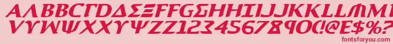 AegisItalic Font – Red Fonts on Pink Background
