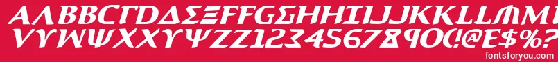 fuente AegisItalic – Fuentes Blancas Sobre Fondo Rojo