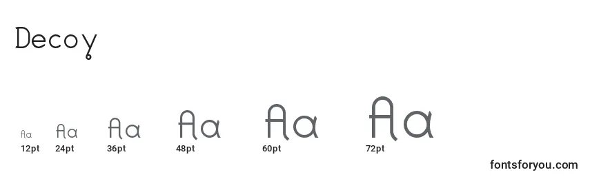 Decoy Font Sizes