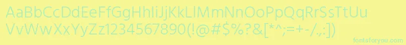 HindLight Font – Green Fonts on Yellow Background