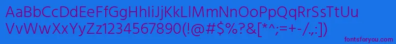 HindLight Font – Purple Fonts on Blue Background