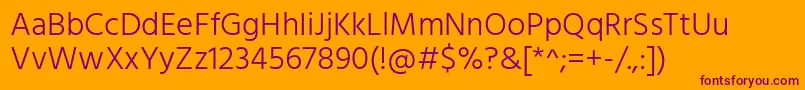 HindLight Font – Purple Fonts on Orange Background