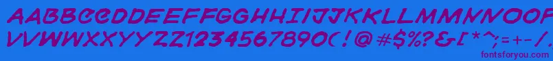 Gorski Font – Purple Fonts on Blue Background
