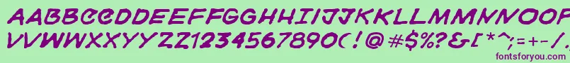 Gorski Font – Purple Fonts on Green Background
