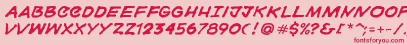 Gorski Font – Red Fonts on Pink Background
