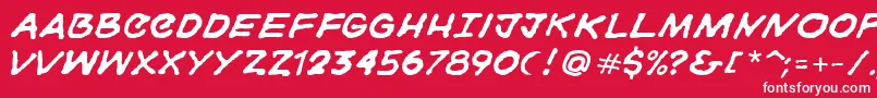 Gorski Font – White Fonts on Red Background