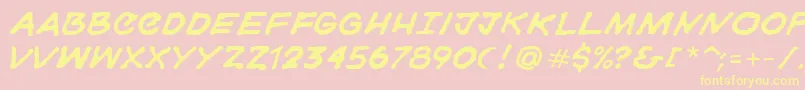 Gorski Font – Yellow Fonts on Pink Background