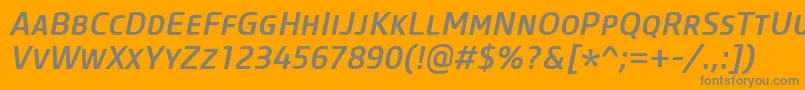 More about CoreSansMSc55MediumItalic Font CoreSansMSc55MediumItalic Font – Gray Fonts on Orange Background