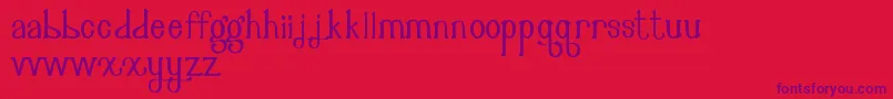 OrganicFruit Font – Purple Fonts on Red Background