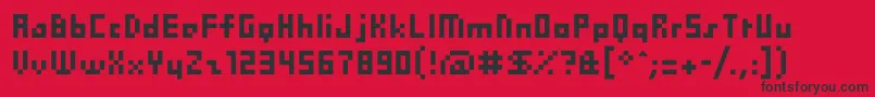 Pix Font – Black Fonts on Red Background