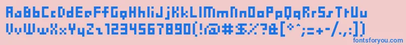 Weitere Informationen zur Pix-Schriftart Pix-Schriftart – Blaue Schriften auf rosa Hintergrund